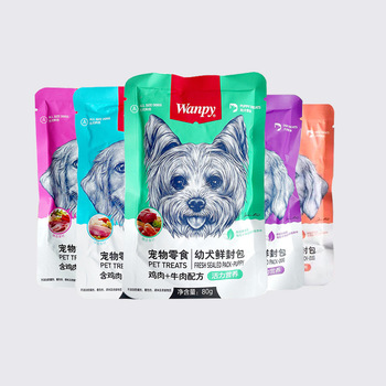 Wholesale Bulk 8 Flavors 80g Wanpy Pet Snack Dog Treats Pet Food Nutritious Cat Wet Food Dog Cat Training Snacks
